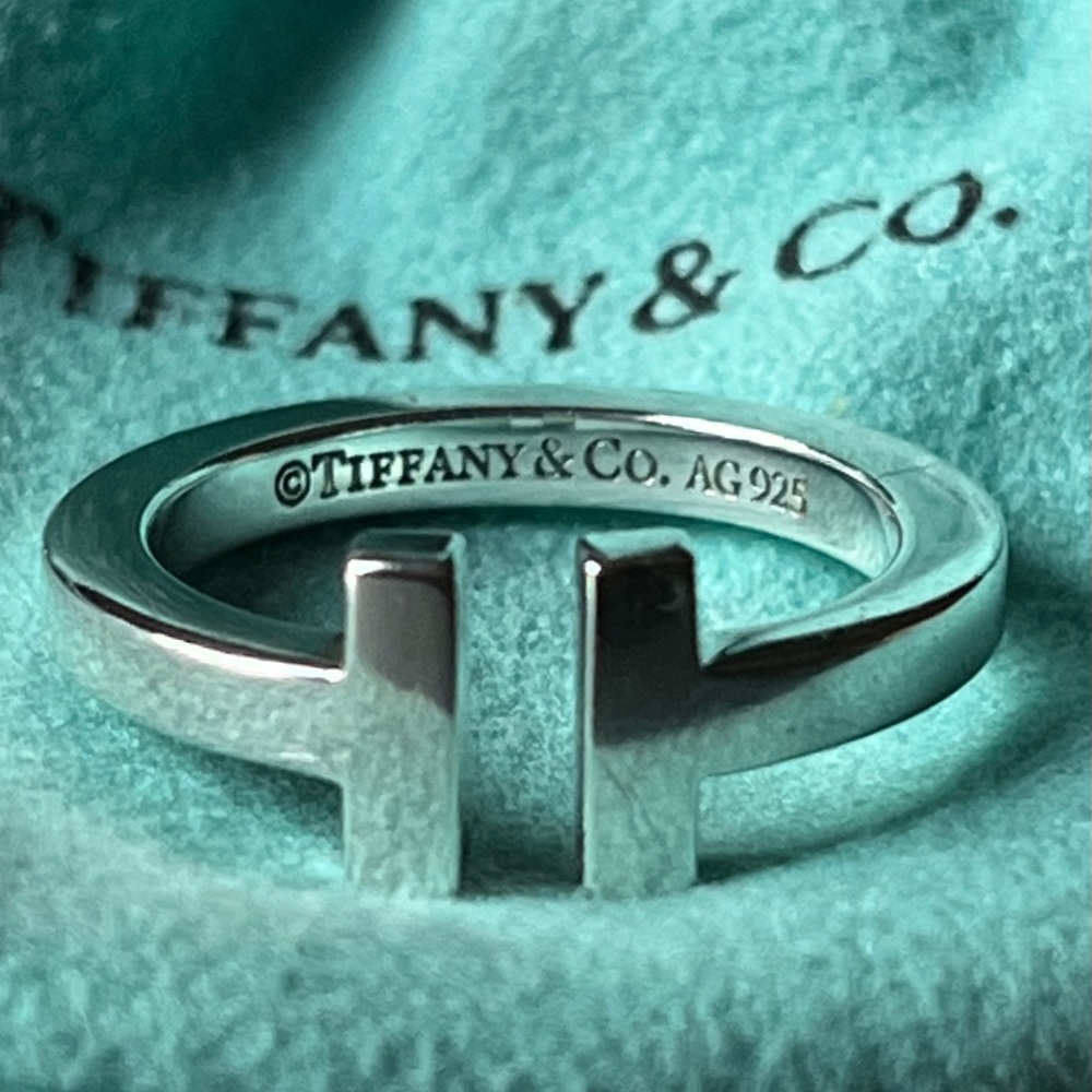 Tiffany & Co T Square Ring - Sterling Silver - sz 7